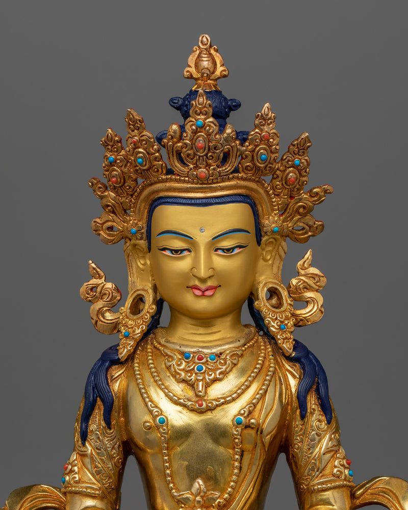 Handmade Statue of Bodhisattva Deity Amitayus | The Buddha of Longevity and Infinite Life