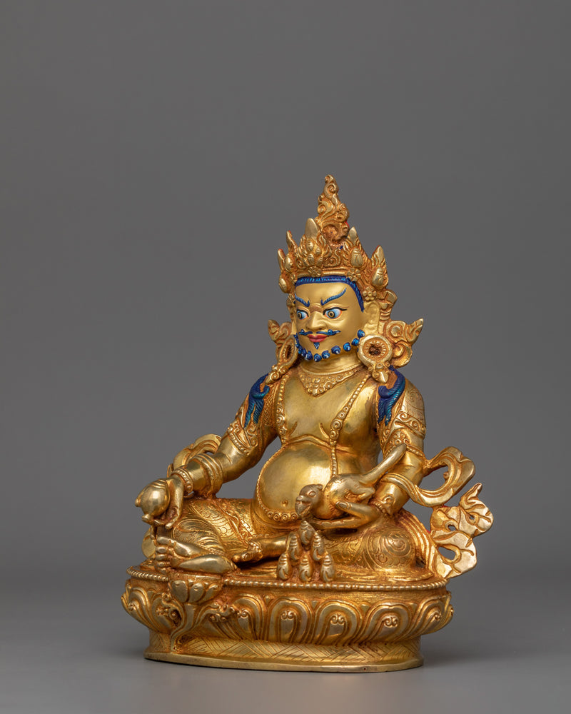 Handmade Wealth God Dzambhala Statue | The Buddhist Deity of Wealth