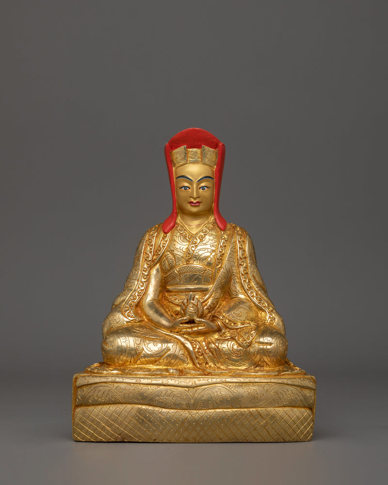 24K Gold Gilded Kagyu Master set Statue | Honoring the Great Vajrayana Lineage
