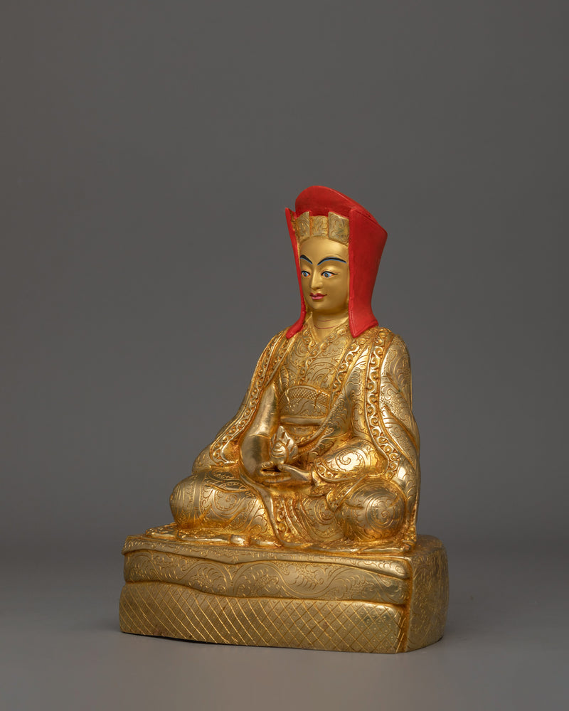 24K Gold Gilded Kagyu Master set Statue | Honoring the Great Vajrayana Lineage