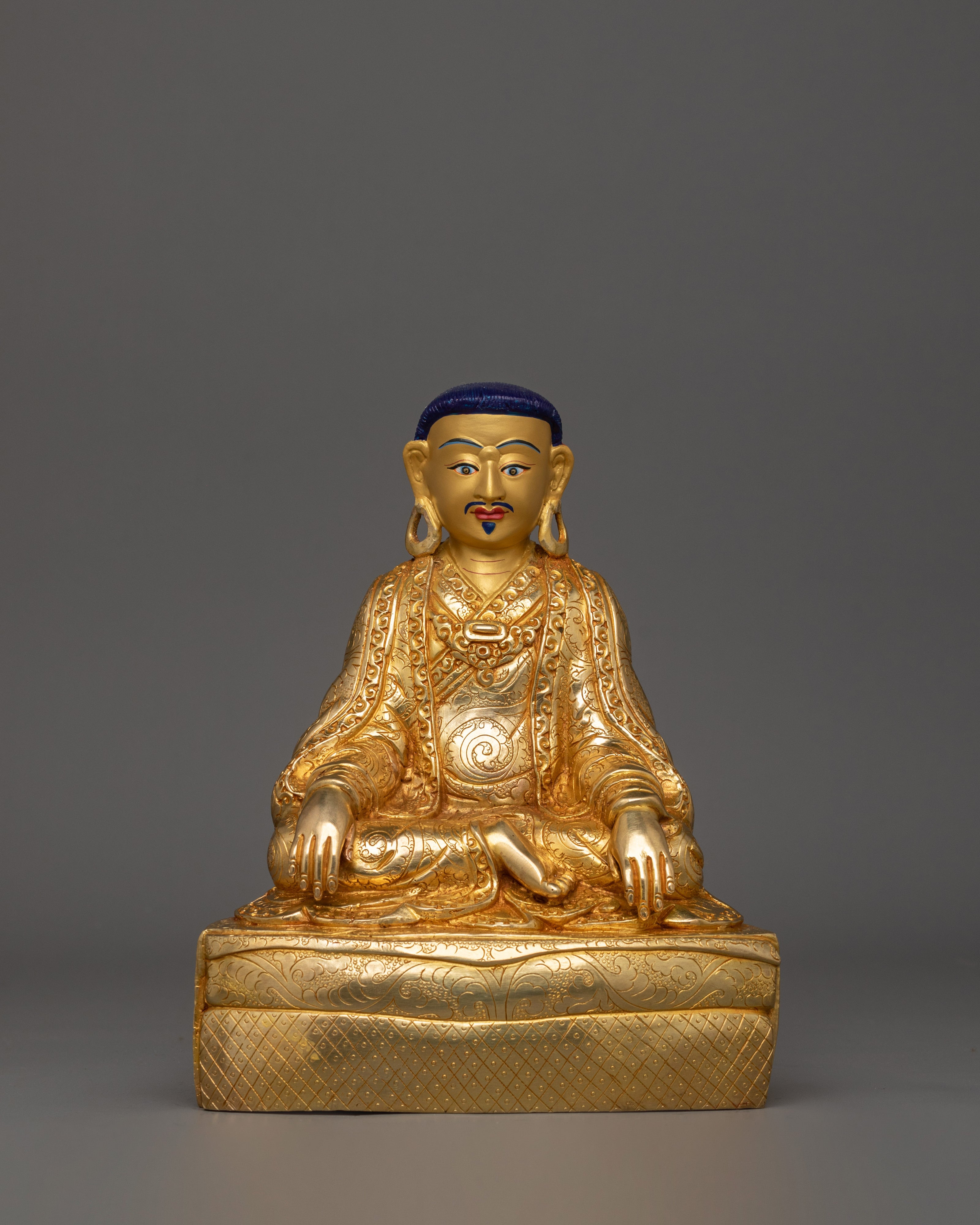 24K Gold Gilded Kagyu Master set Statue | Honoring the Great Vajrayana Lineage
