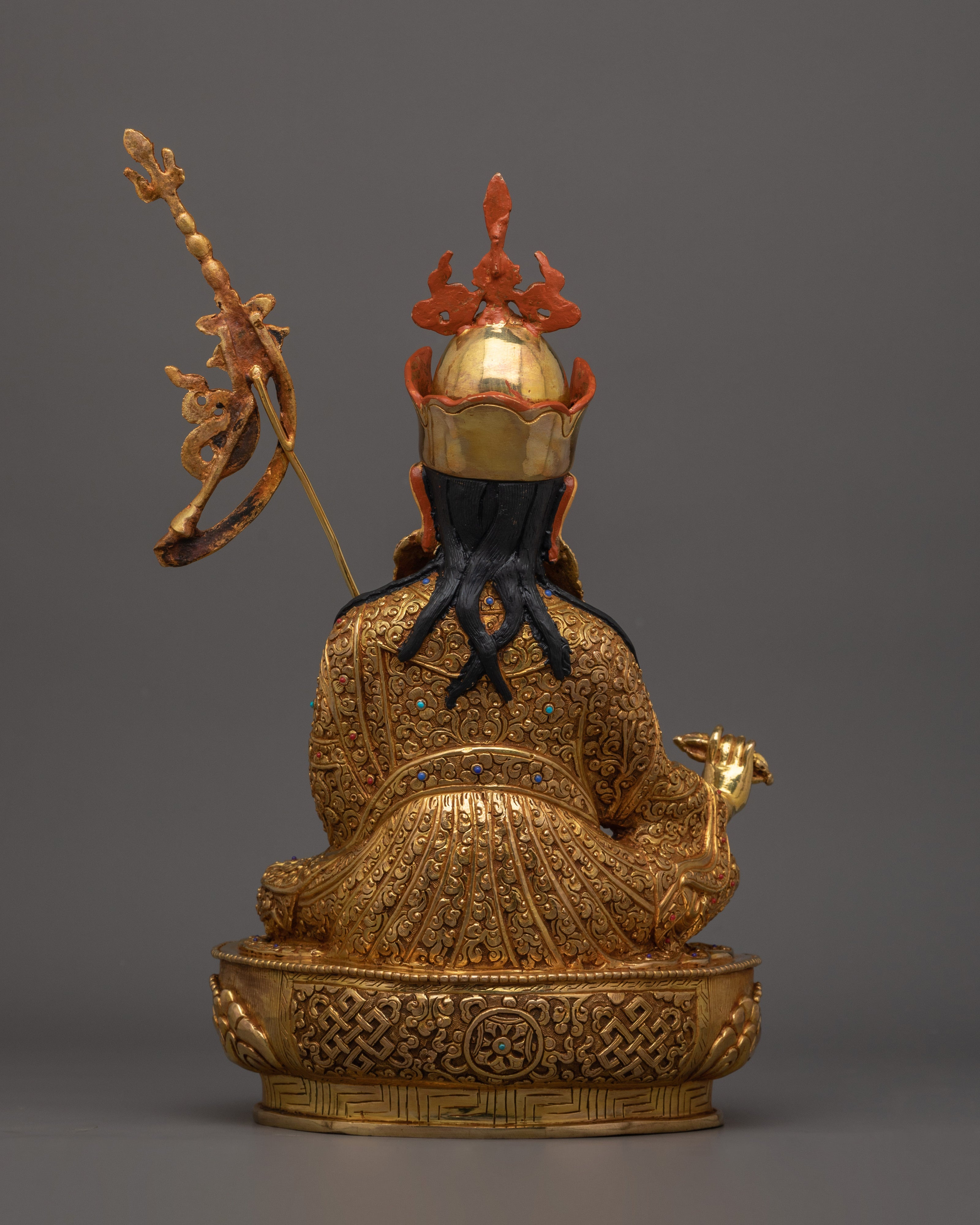 Statue Of Guru Rinpoche with consort | Mandarava and Yeshe Tsogyal