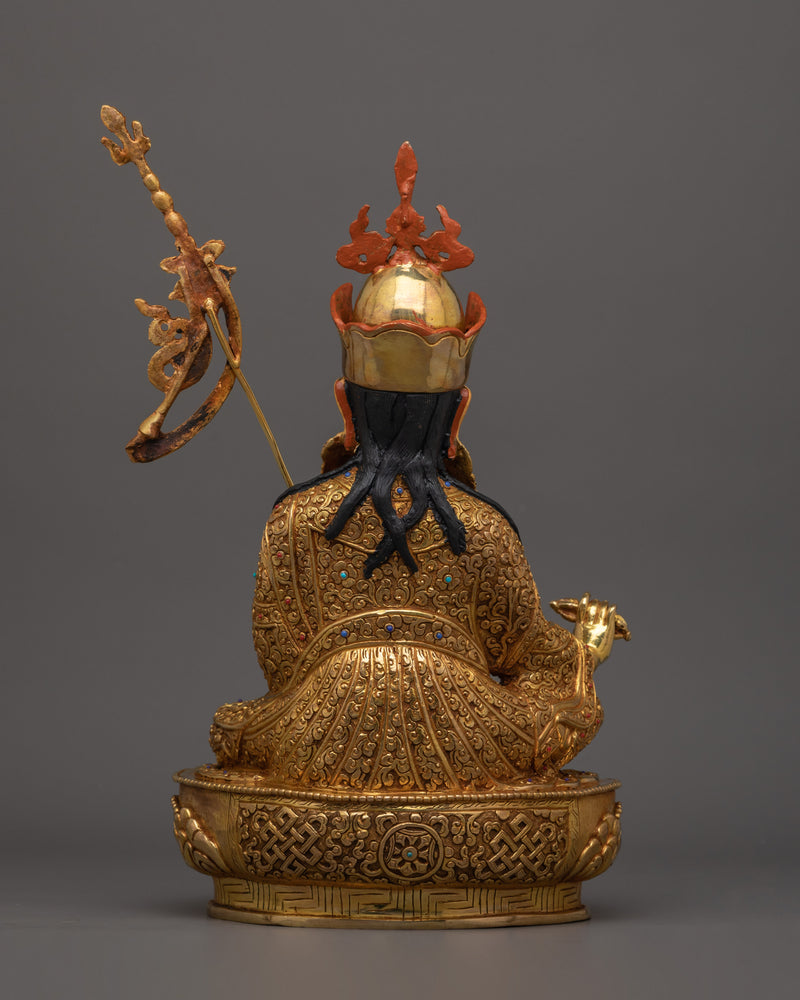 Statue Of Guru Rinpoche with consort | Mandarava and Yeshe Tsogyal