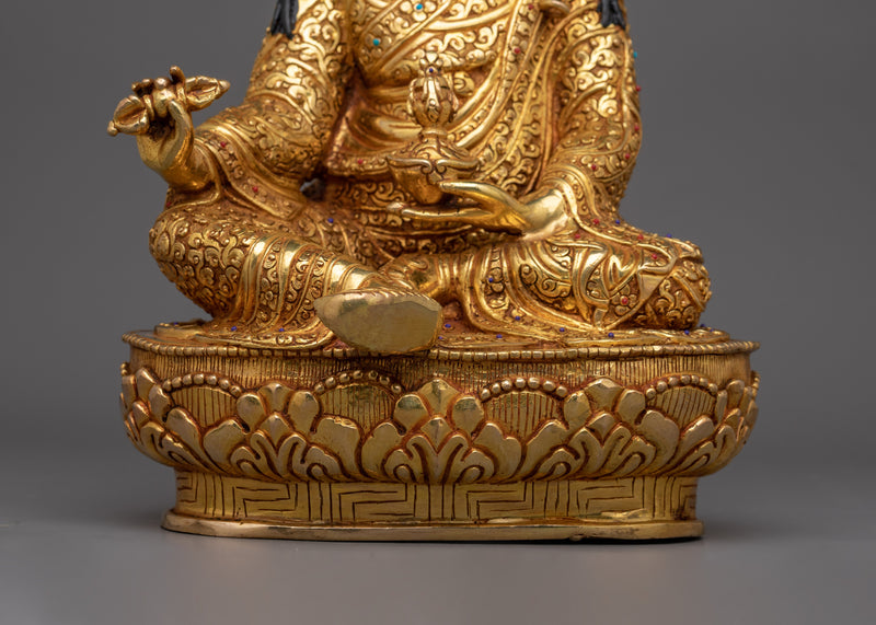 Statue Of Guru Rinpoche with consort | Mandarava and Yeshe Tsogyal