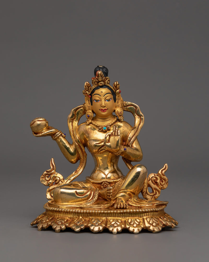 Statue Of Guru Rinpoche with consort | Mandarava and Yeshe Tsogyal