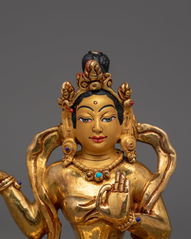 Handmade Yeshe Tsogyal and Mandarva Statue Set | The Dakini of Wisdom
