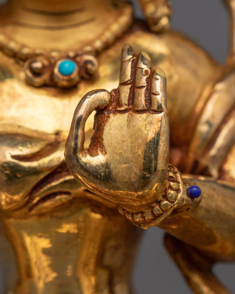 Statue Of Guru Rinpoche with consort | Mandarava and Yeshe Tsogyal