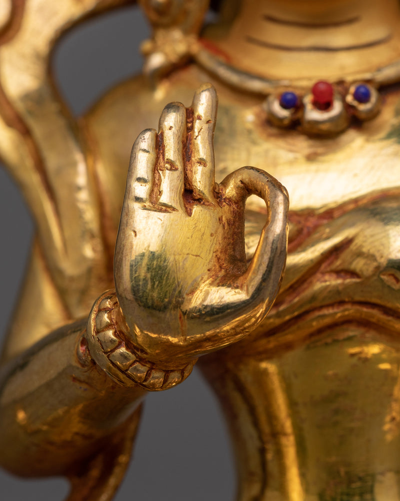 Statue Of Guru Rinpoche with consort | Mandarava and Yeshe Tsogyal