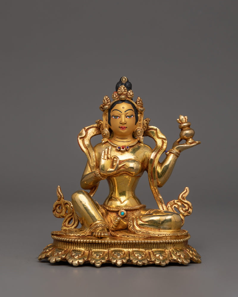 Statue Of Guru Rinpoche with consort | Mandarava and Yeshe Tsogyal