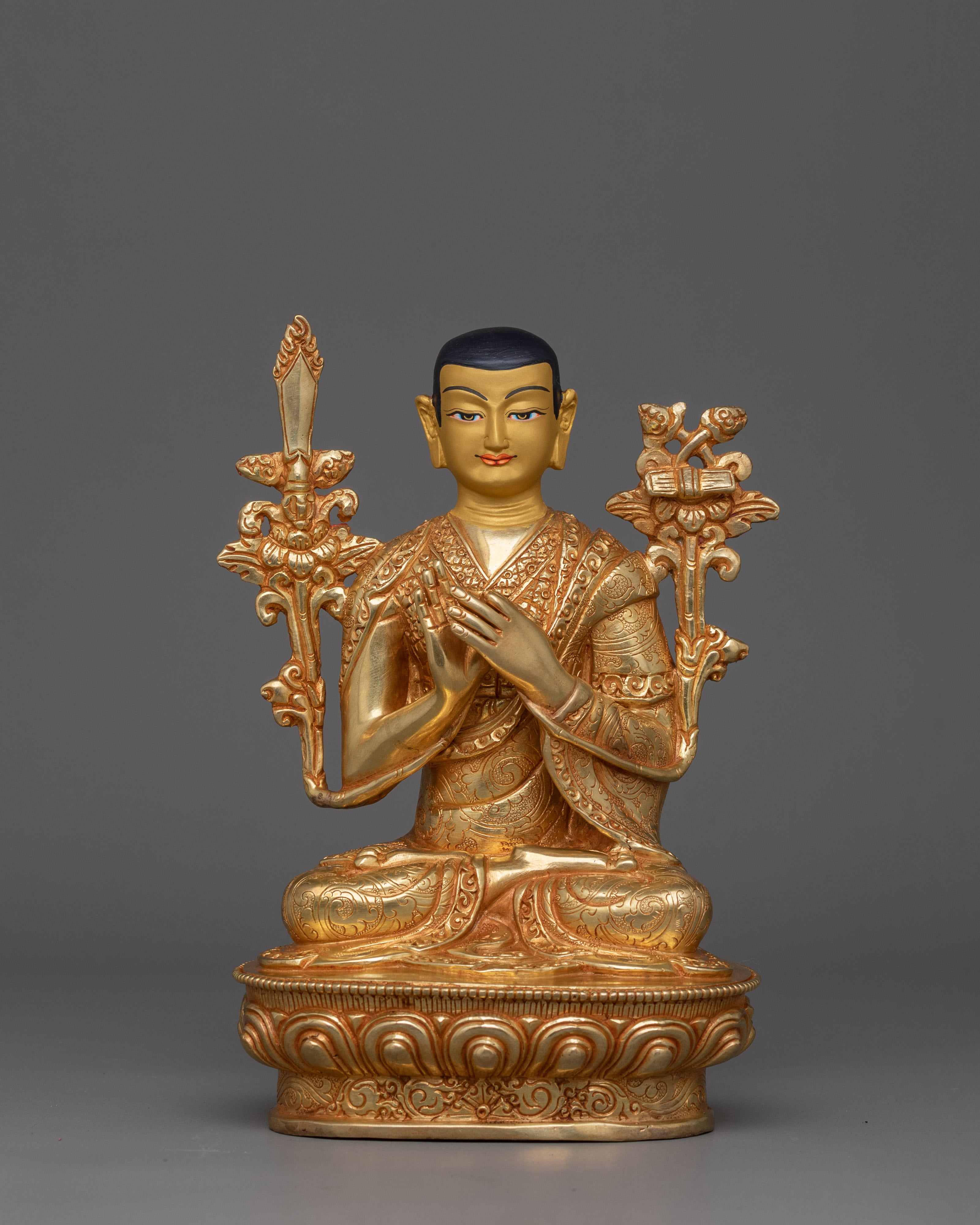 Himalayan Statue of Tsongkhapa Set | Three Divine Teachers Set