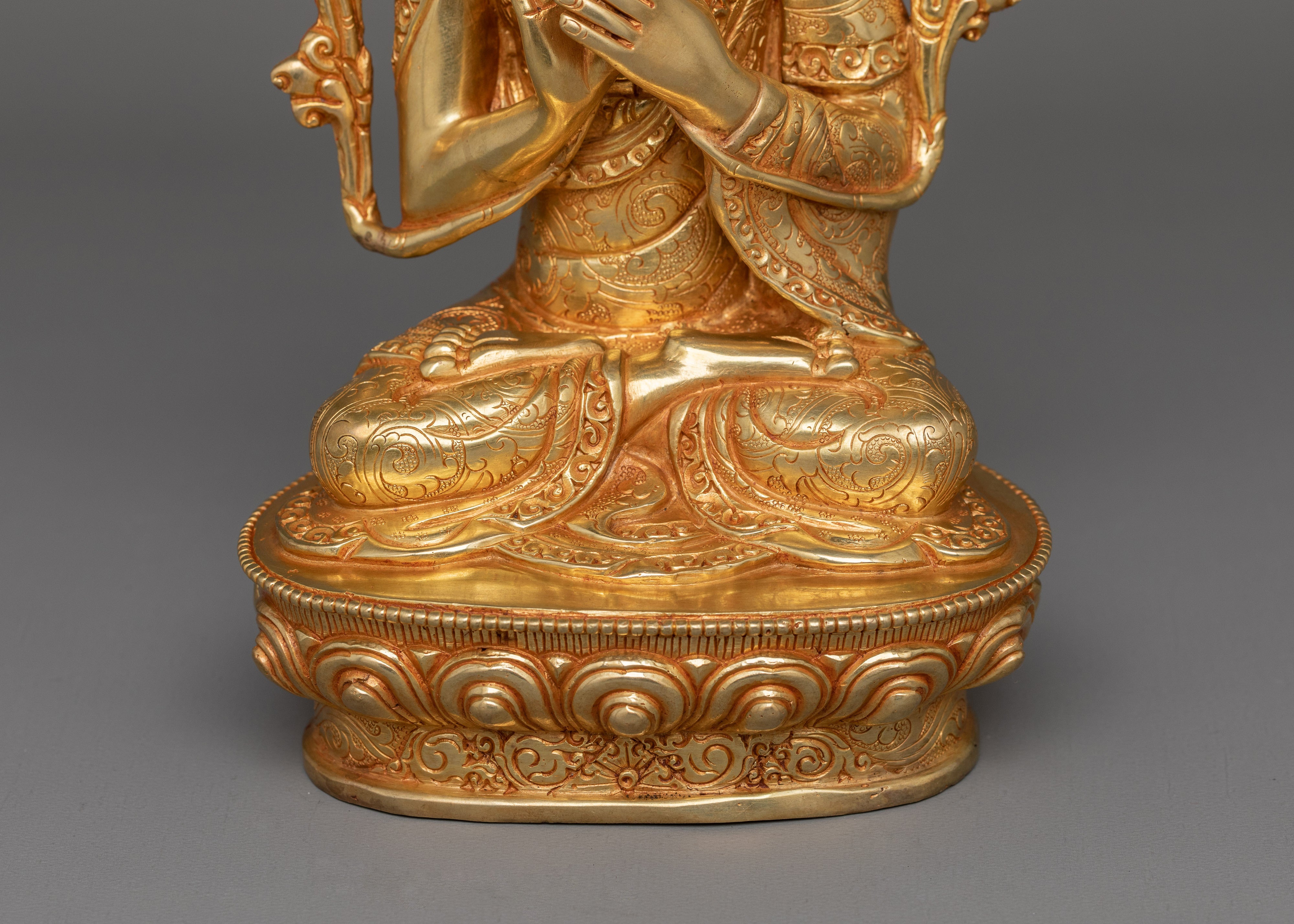Himalayan Statue of Tsongkhapa Set | Three Divine Teachers Set
