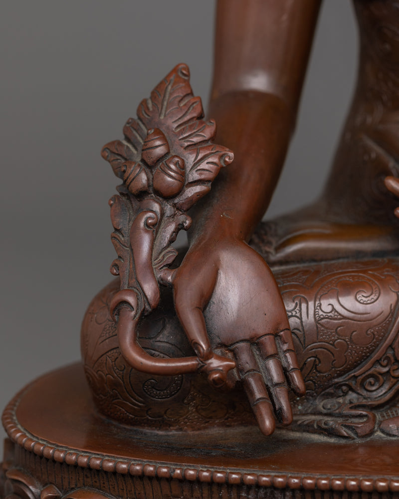 Three Buddha Set With Oxidized Copper Body Statue | The Essence of Enlightenment