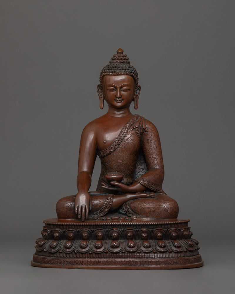 Three Buddha Set With Oxidized Copper Body Statue | The Essence of Enlightenment