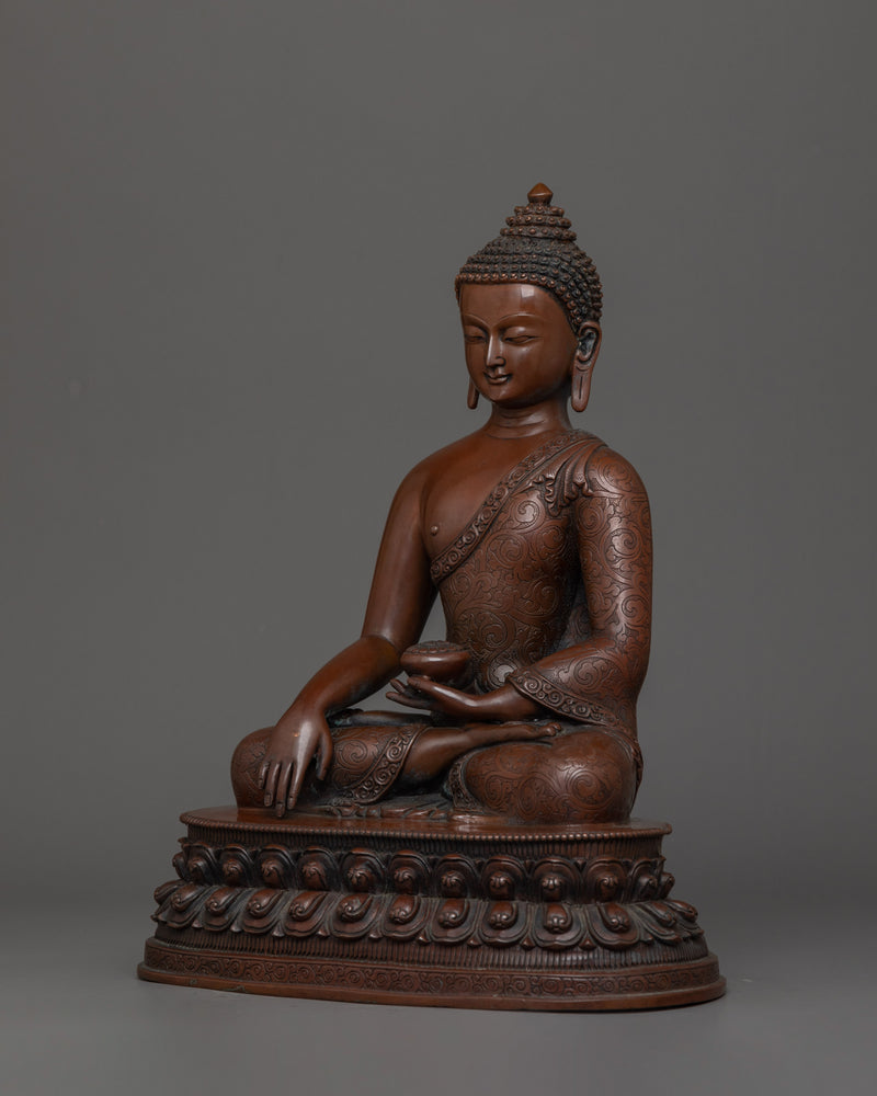 Three Buddha Set With Oxidized Copper Body Statue | The Essence of Enlightenment