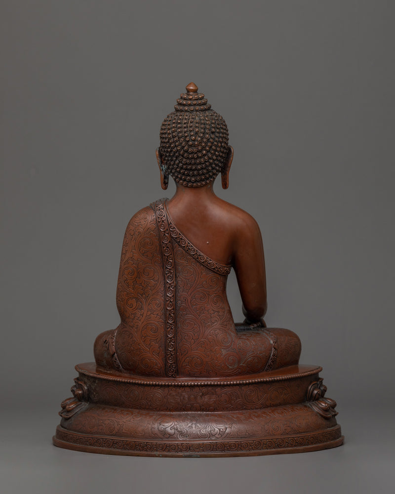 Three Buddha Set With Oxidized Copper Body Statue | The Essence of Enlightenment