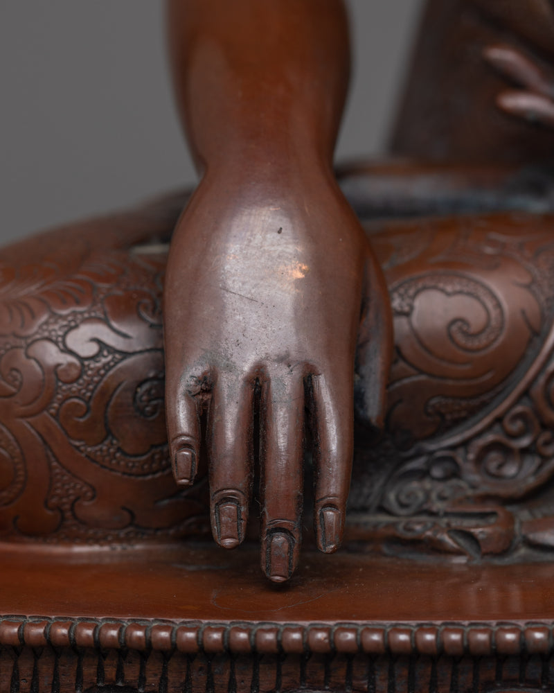 Three Buddha Set With Oxidized Copper Body Statue | The Essence of Enlightenment