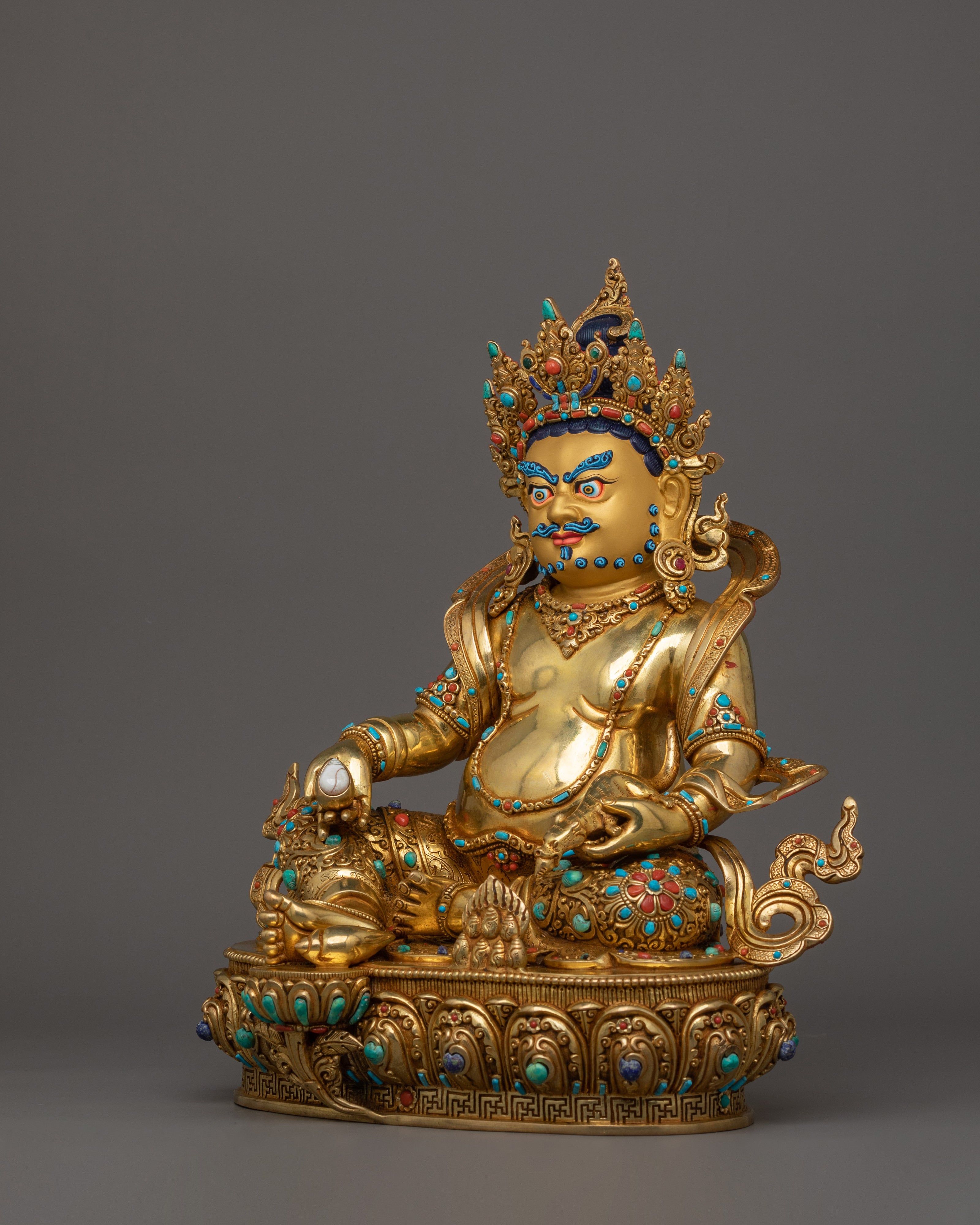 Tibetan Dzambhala Statue |  Buddha of Wealth and Fortune