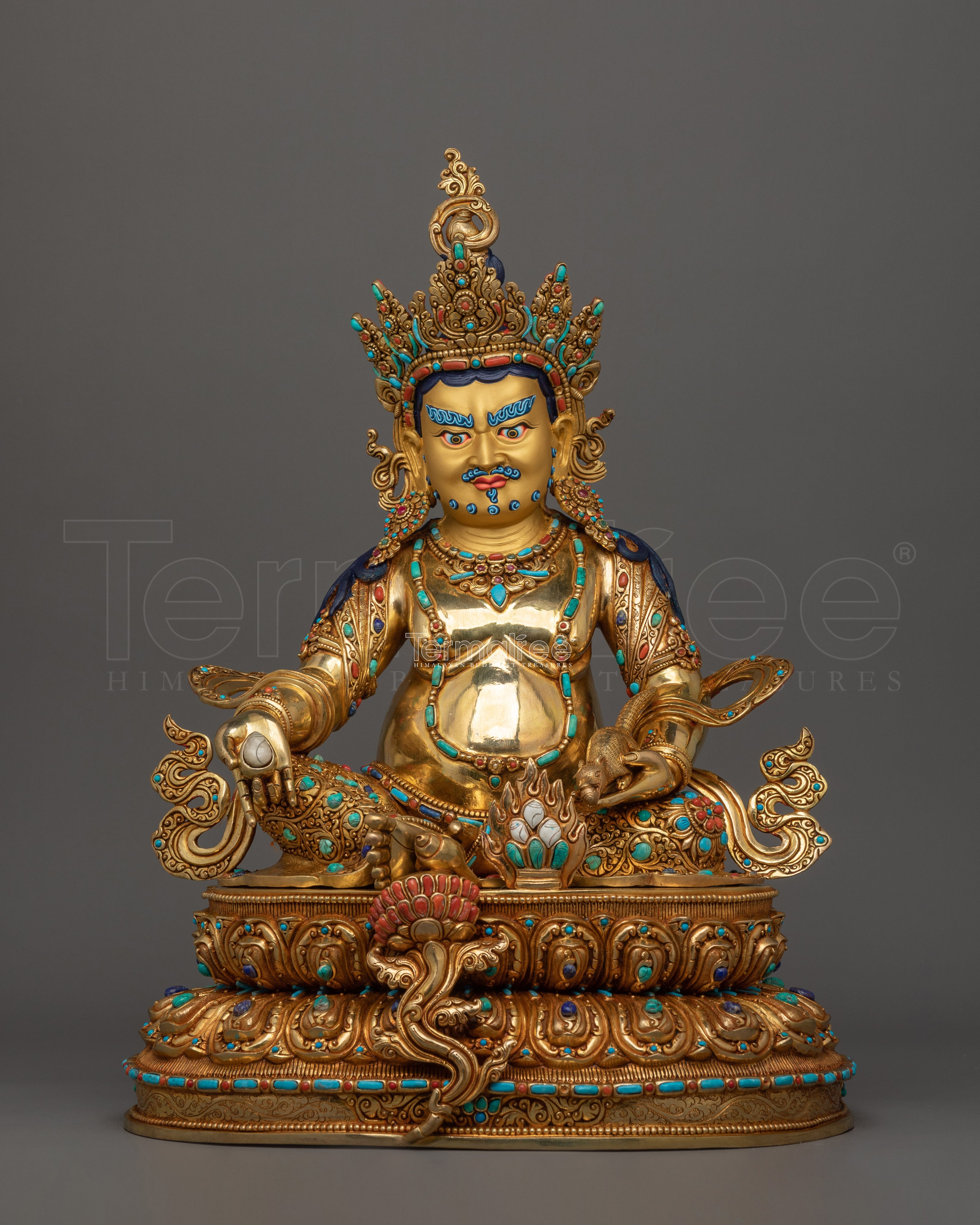 Handcrafted Statue of Wealth Deity Dzambhala | The Buddhist God of Fortune