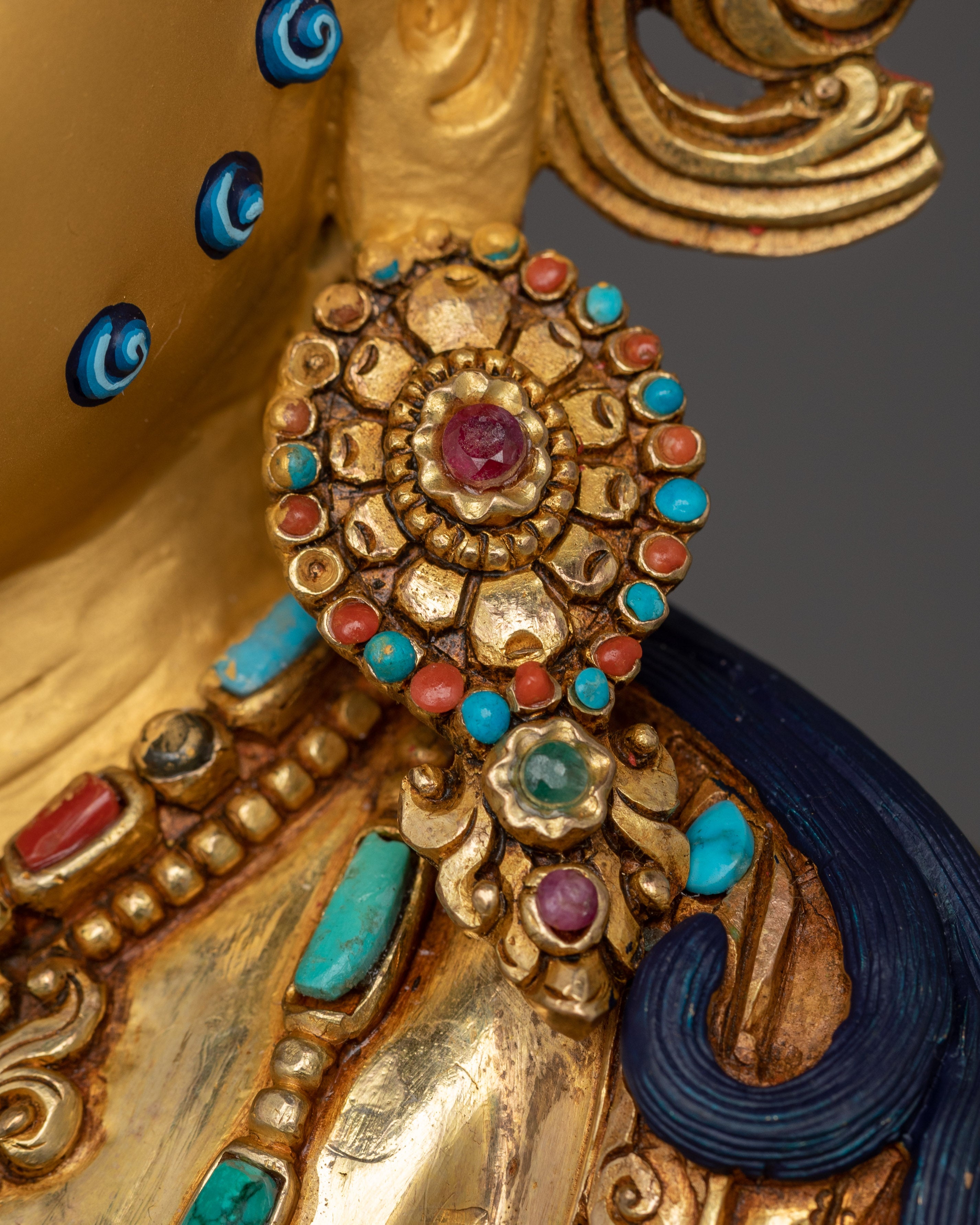 Handcrafted Statue of Wealth Deity Dzambhala | The Buddhist God of Fortune
