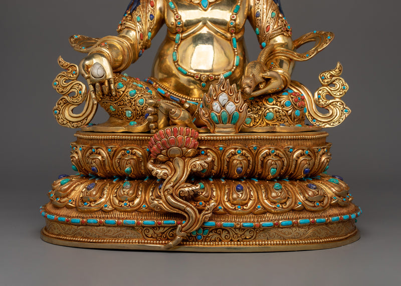 Handcrafted Statue of Wealth Deity Dzambhala | The Buddhist God of Fortune