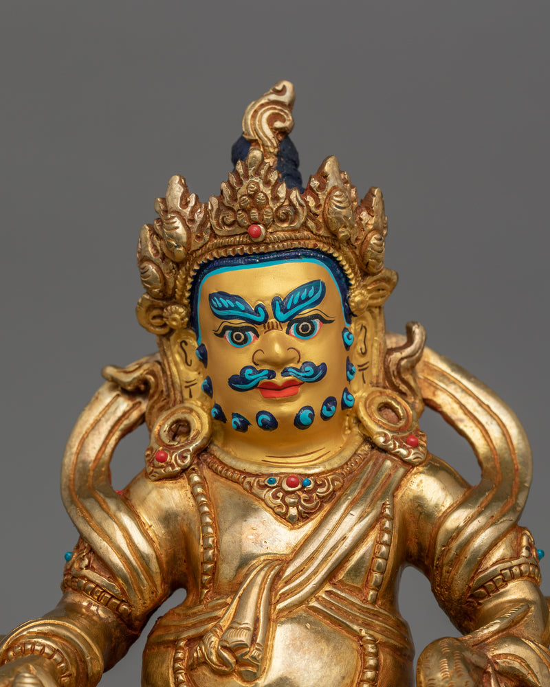 Handmade Statue of Buddhist Protector Dzambhala | Deity of Wealth and Blessings