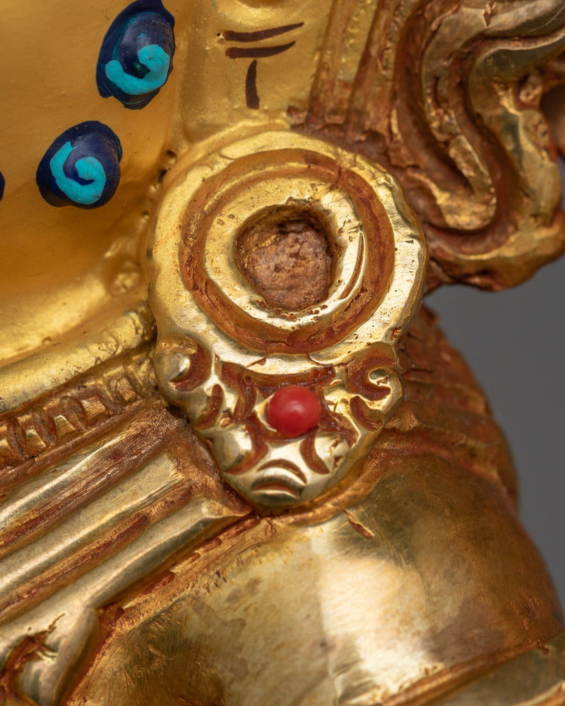 Handmade Statue of Buddhist Protector Dzambhala | Deity of Wealth and Blessings