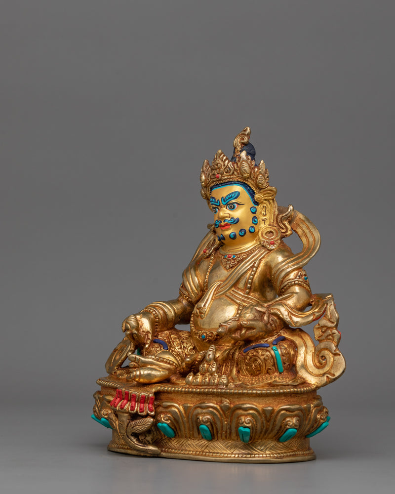 Handmade Statue of Buddhist Protector Dzambhala | Deity of Wealth and Blessings