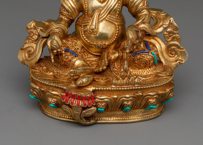 Handmade Statue of Buddhist Protector Dzambhala | Deity of Wealth and Blessings