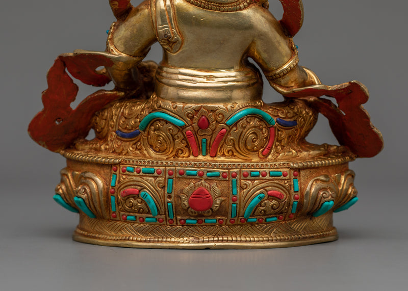 Handmade Statue of Buddhist Protector Dzambhala | Deity of Wealth and Blessings