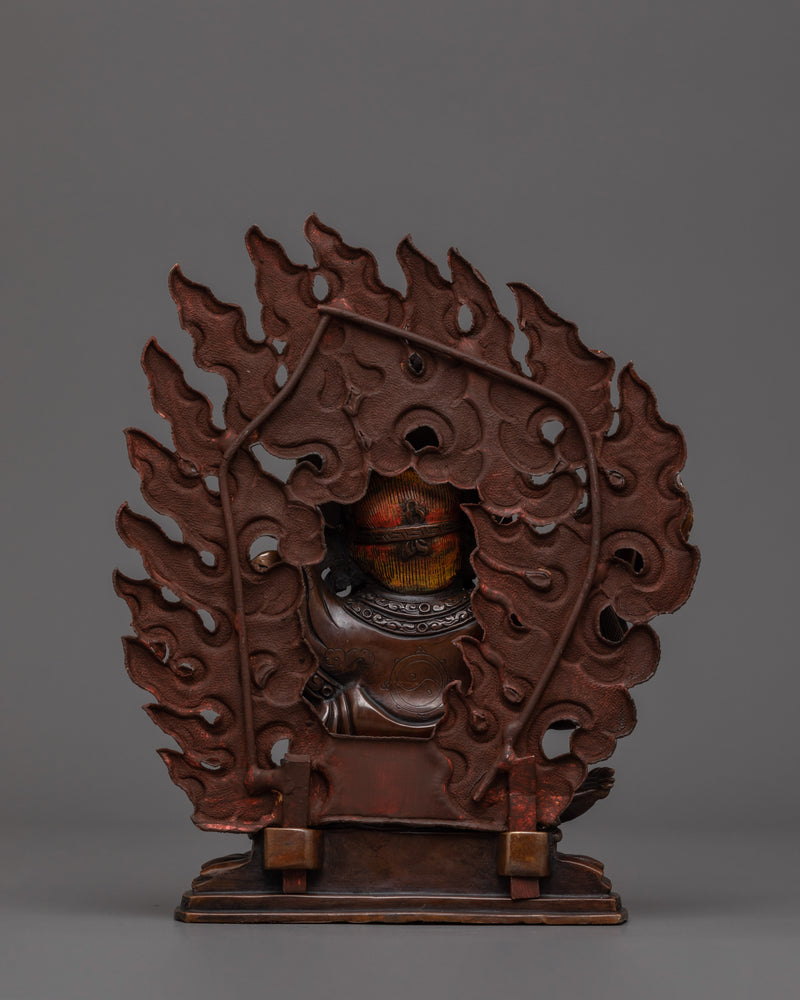 Mahakala Bernakchen with Oxidized Body Statue |  Protector of the Kagyu Lineage