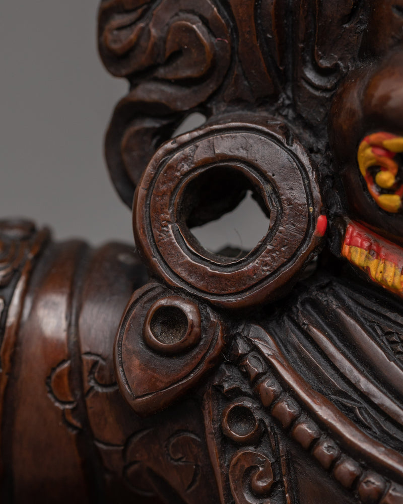 Mahakala Bernakchen with Oxidized Body Statue |  Protector of the Kagyu Lineage