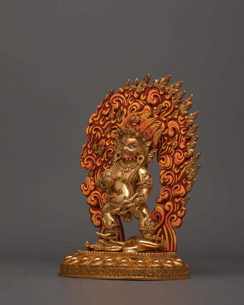 Standing Black Dzambhala Statue | Deity of Wealth and Prosperity