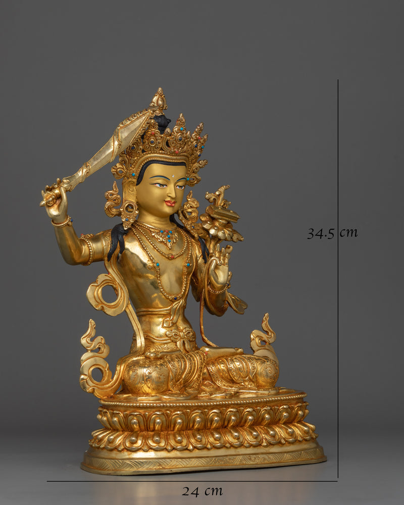 13.6 Inches Manjushri Statue