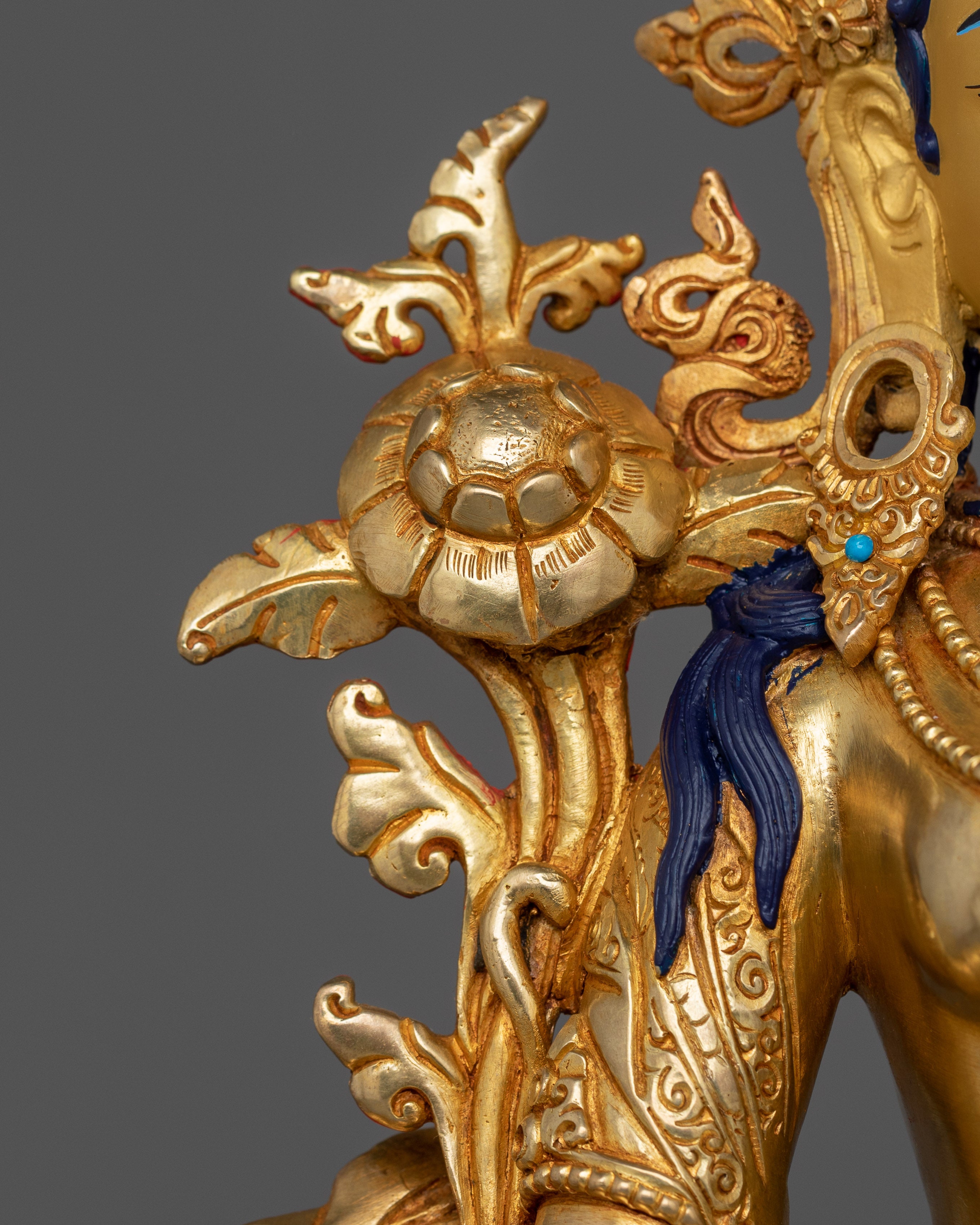 24K Gold Gilded White Tara Statue | The Goddess of Healing & Longevity