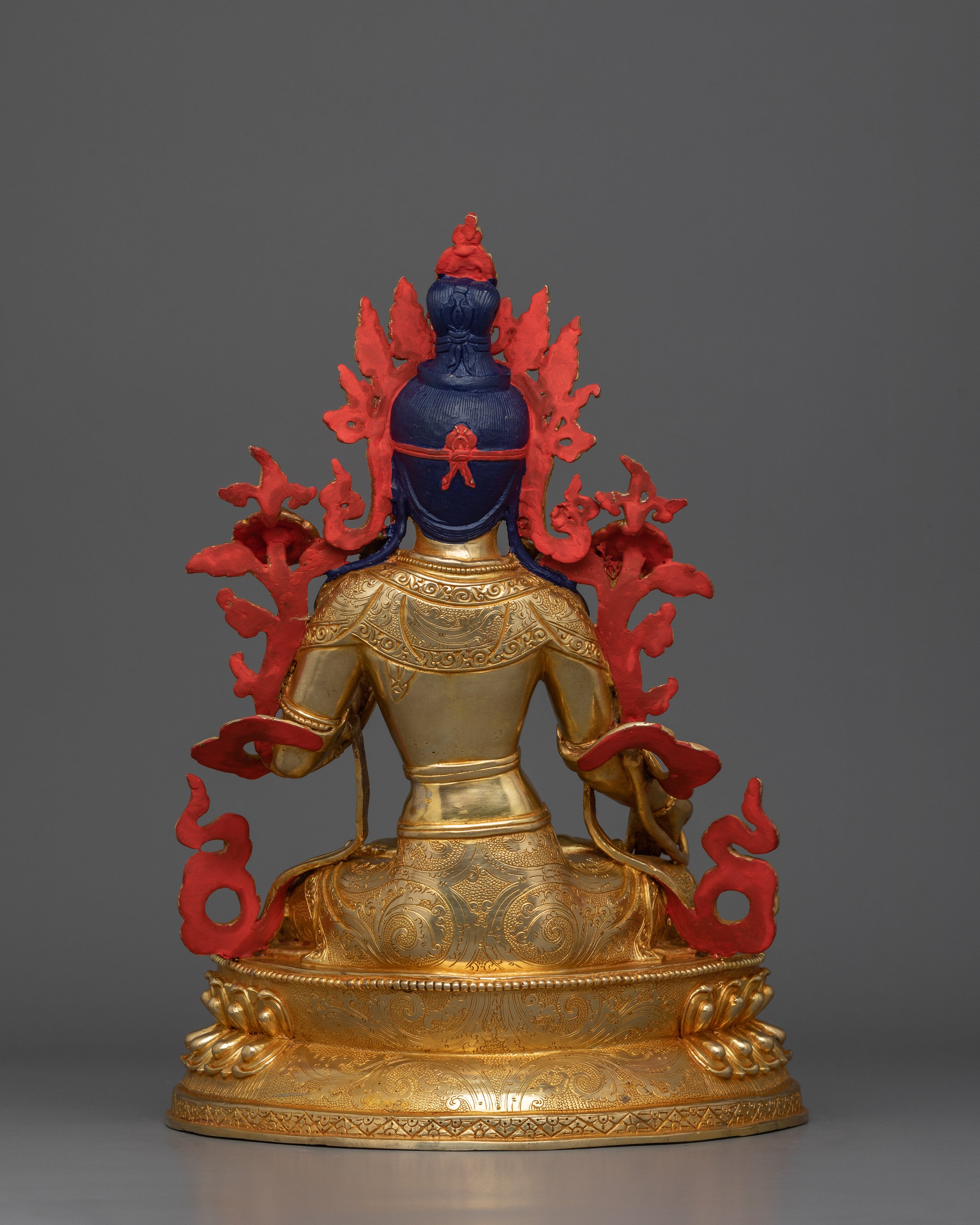 24K Gold Gilded White Tara Statue | The Goddess of Healing & Longevity