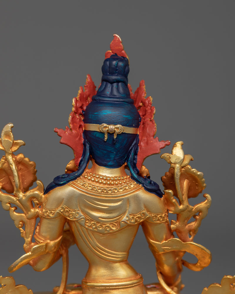 5.9 Inches Machine Made White Tara Statue | The Goddess of Healing  Longevity