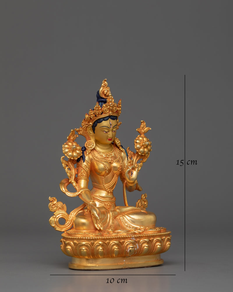 5.9 Inches Machine Made White Tara Statue | The Goddess of Healing  Longevity
