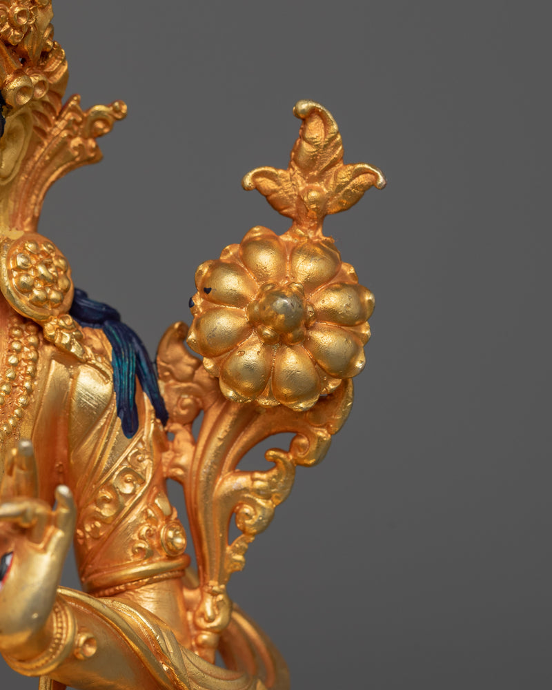 5.9 Inches Machine Made White Tara Statue | The Goddess of Healing  Longevity