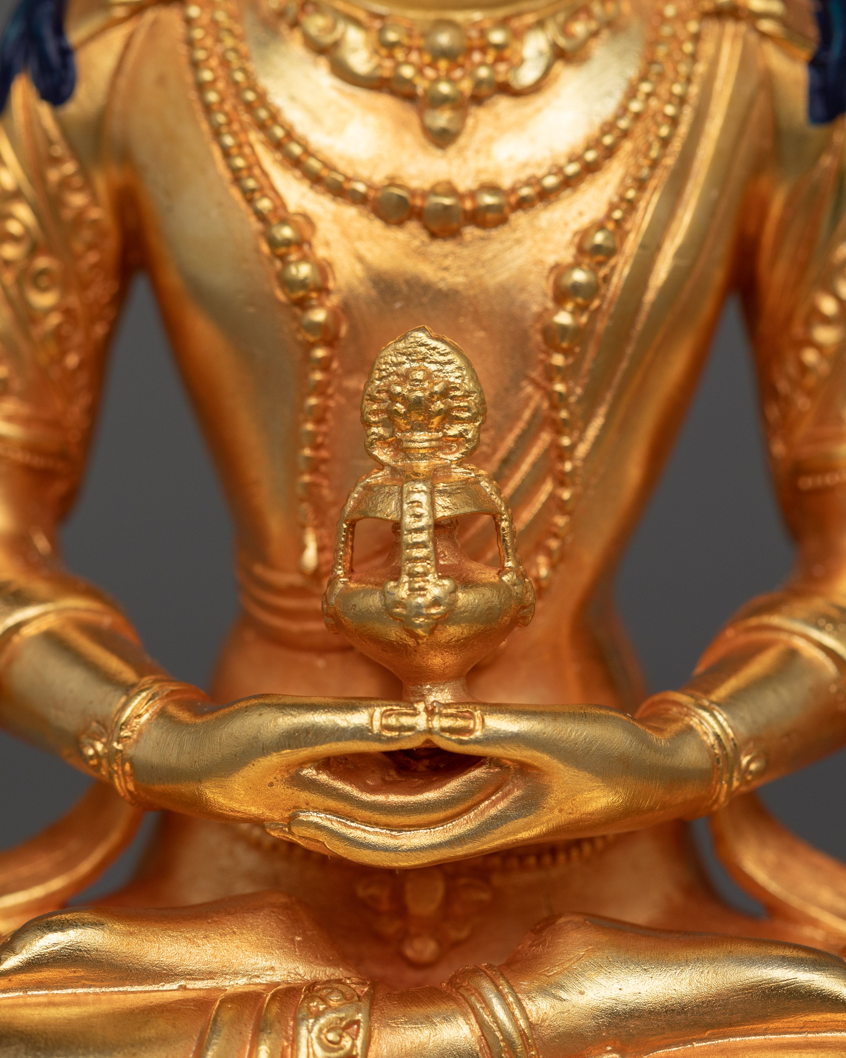 Gold Electroplated Machine Made Amitayus Statue | The Buddha of Infinite Life
