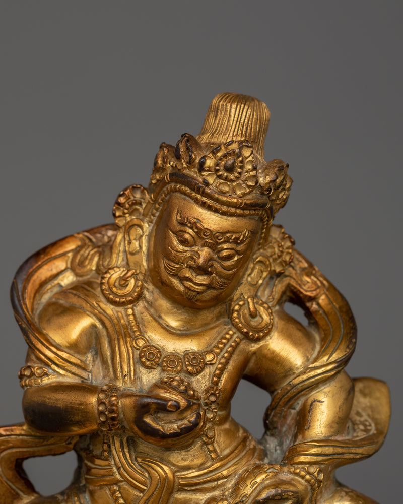 Handmade Statue of Dzambhala Deity | The Wealth Deity of Prosperity and Abundance