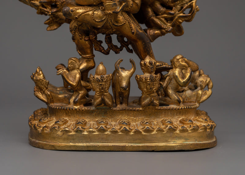 Handmade Figurine of Vajrabhairava | The Wrathful Protector of Wisdom