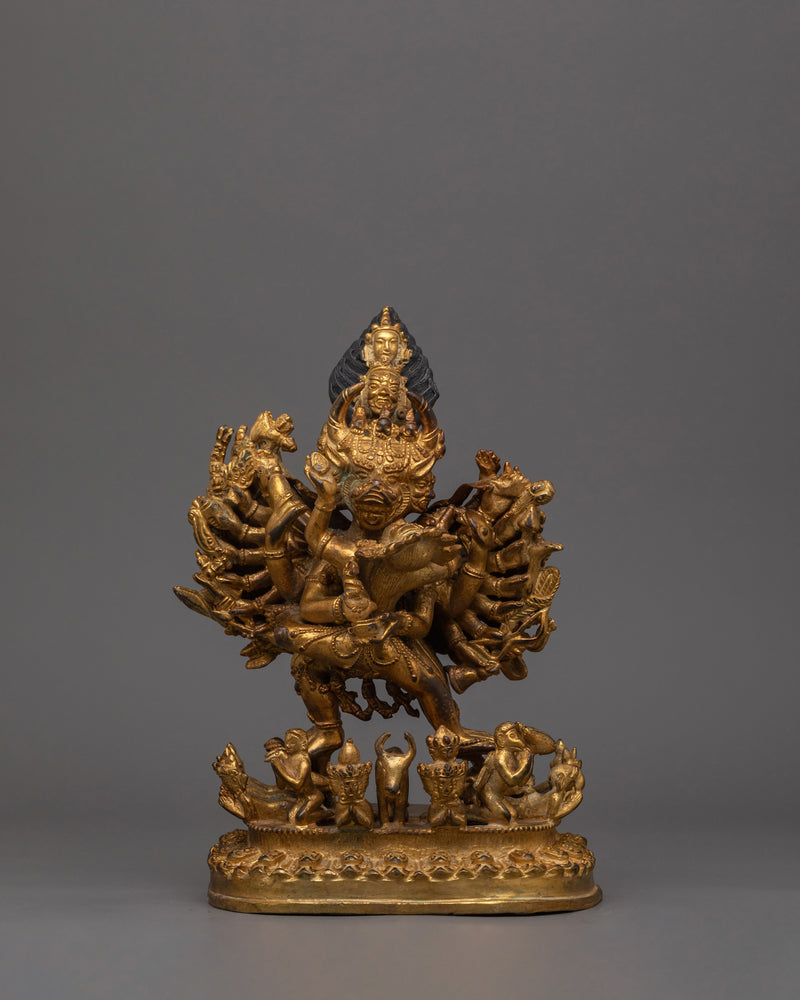 Handmade Figurine of Vajrabhairava | The Wrathful Protector of Wisdom