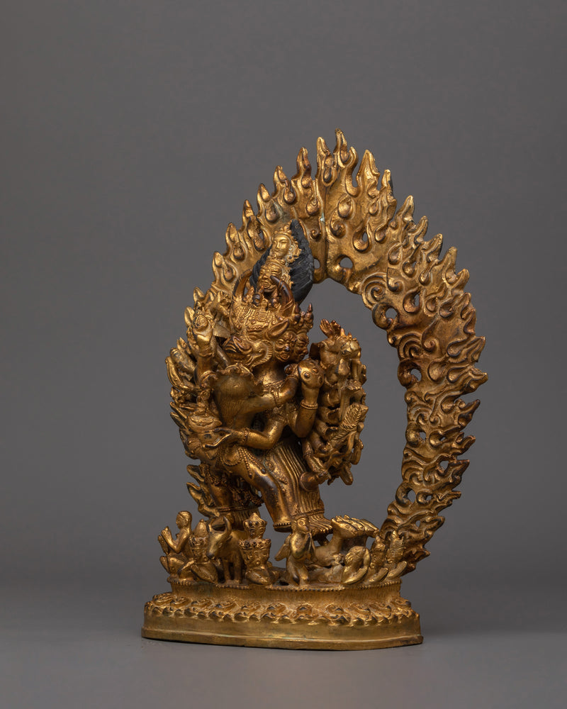 Handmade Figurine of Vajrabhairava | The Wrathful Protector of Wisdom