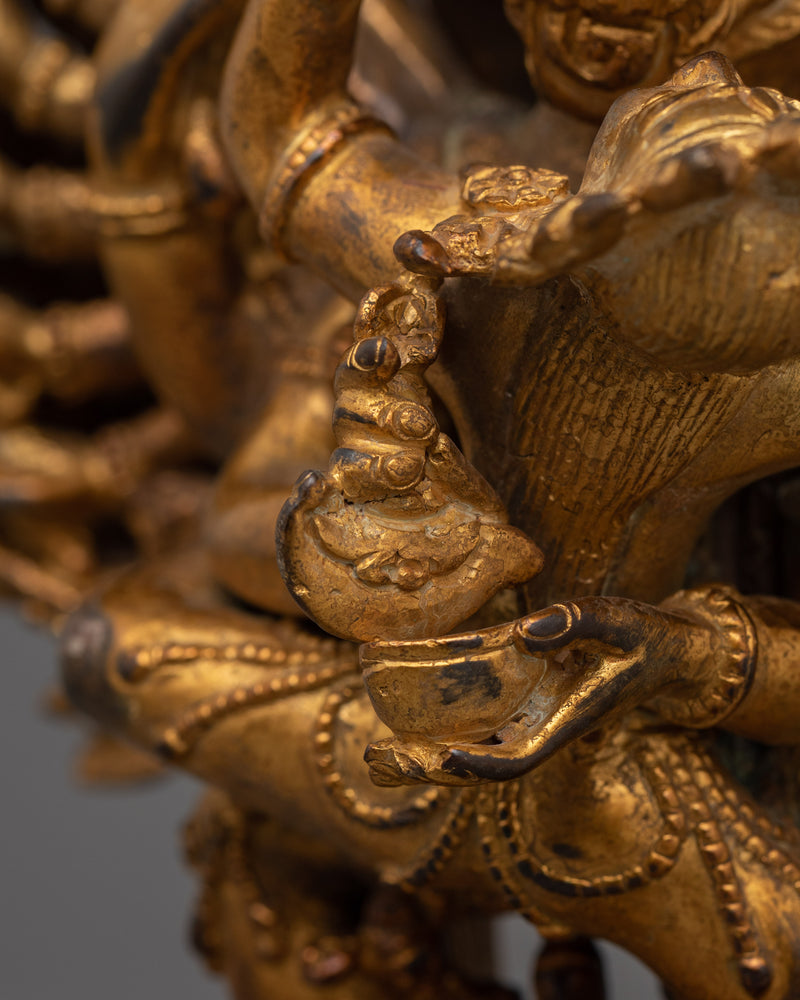 Handmade Figurine of Vajrabhairava | The Wrathful Protector of Wisdom