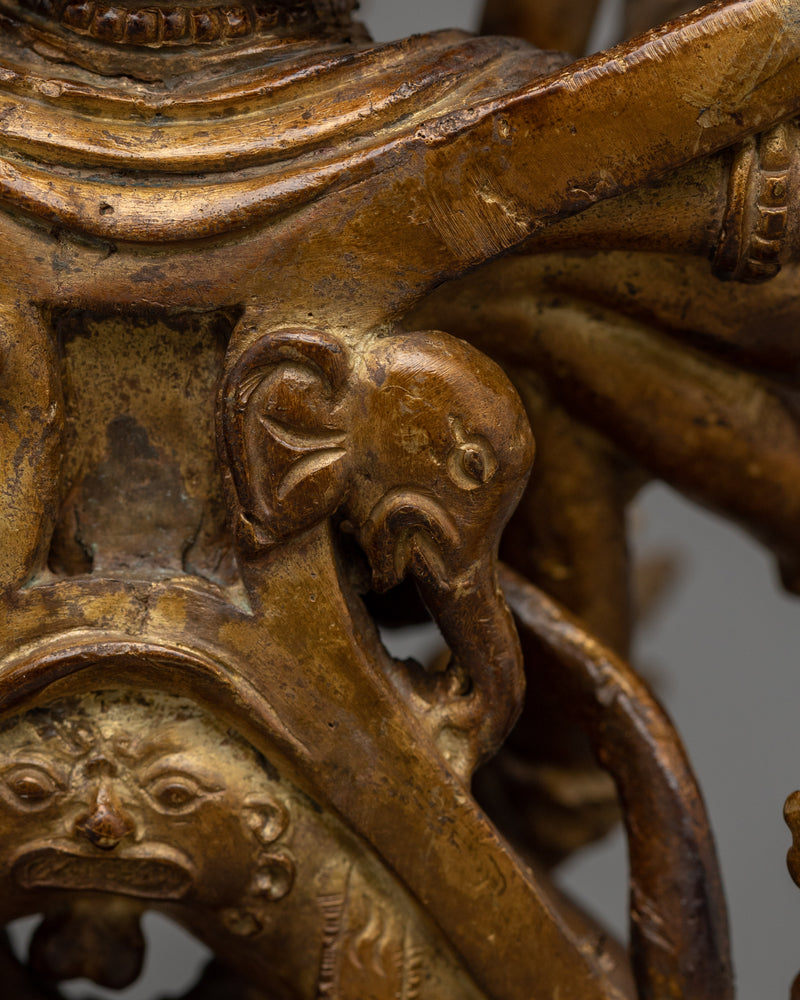 Chakrasambhara With Consort Statue | Antique Finished Statue