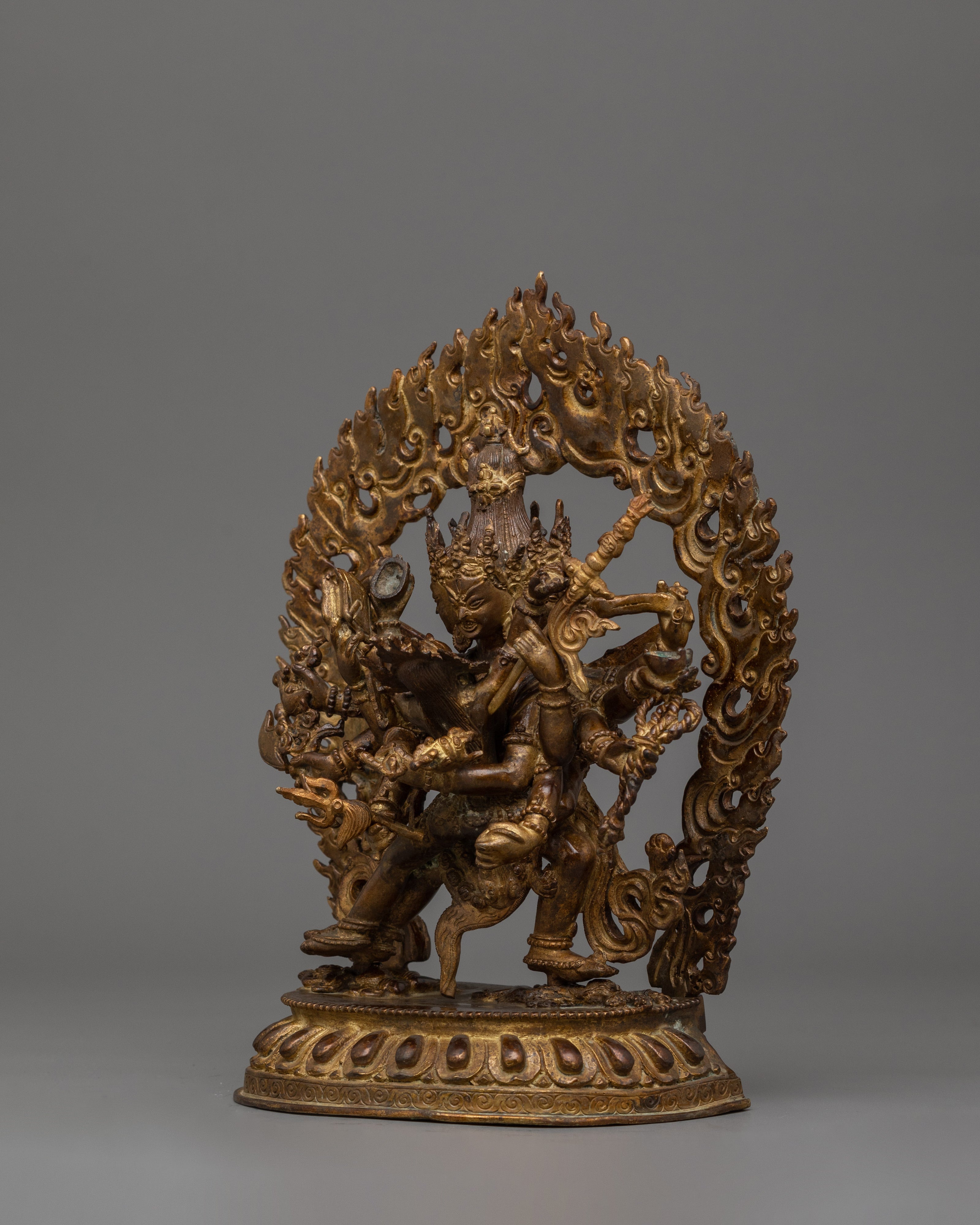 Chakrasambhara With Consort Statue | Antique Finished Statue