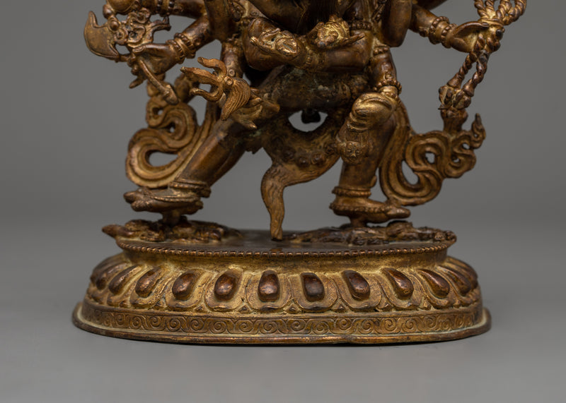 Chakrasambhara With Consort Statue | Antique Finished Statue
