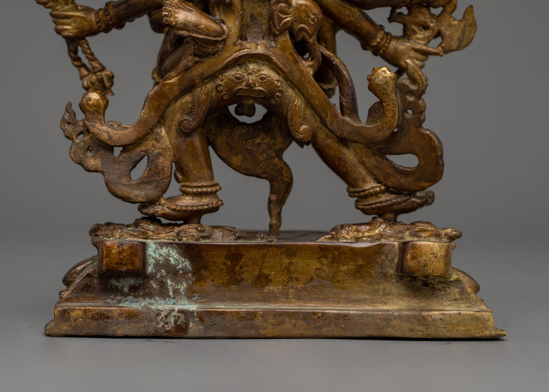 Chakrasambhara With Consort Statue | Antique Finished Statue