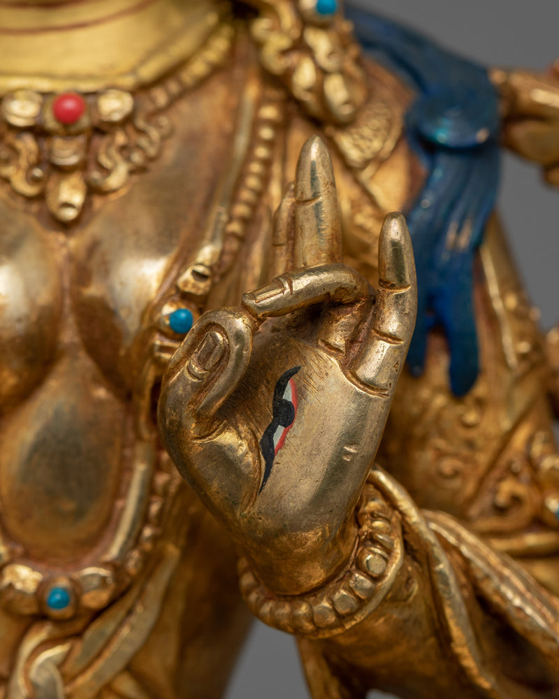 Beautiful Goddess 7 Eyes  White Tara Statue | Female Mother Deity