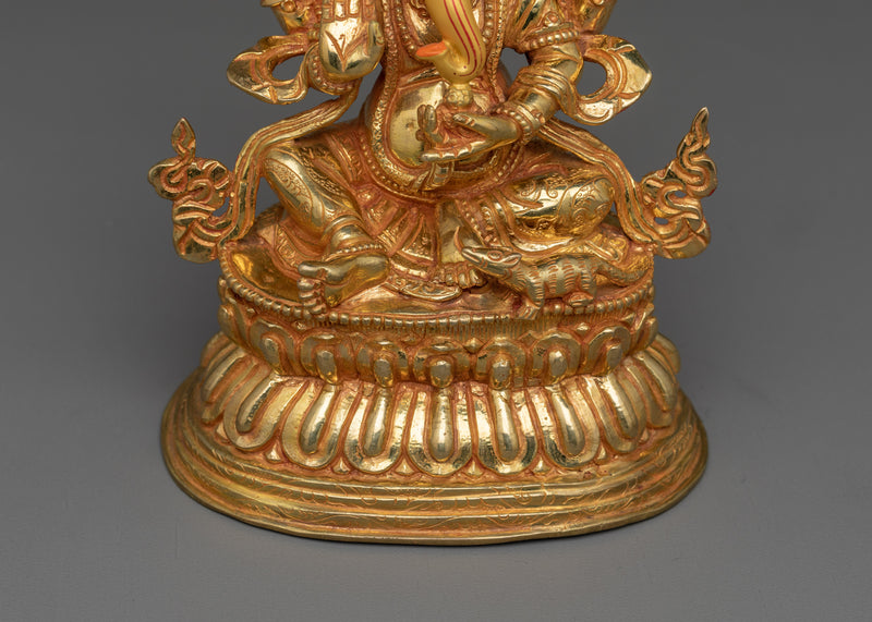 24K Gold Gilded Ganesh Statue |  The Remover of Obstacles
